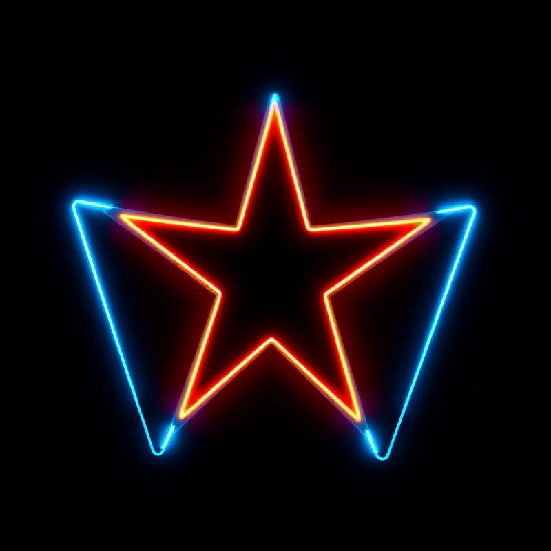 Neon star illustration